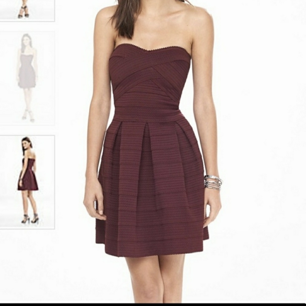 Express Strapless cocktail dress.